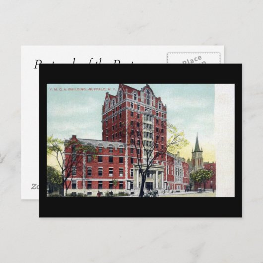 Alte Postkarte - YMCA, Buffalo, NY (Vorne/Hinten)
