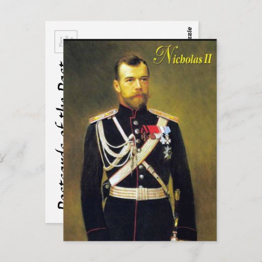 Alte Postkarte - Zar Nicholas II (Vorne/Hinten)