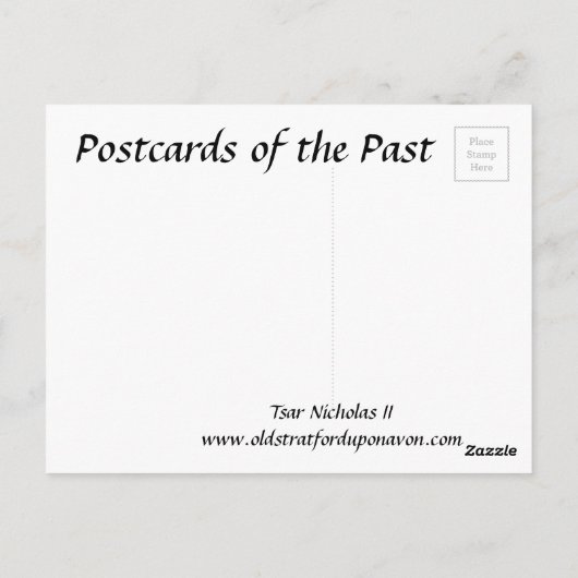 Alte Postkarte - Zar Nicholas II (Rückseite)