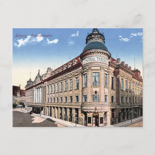 Alte Postkarte - Zentraltheater, Leipzig (Vorderseite)