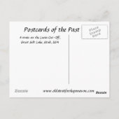 Alte Postkarte - Zug, großer Salzsee, Utah (Rückseite)