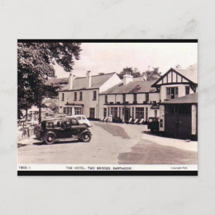 Alte Postkarte - Zwei Brücken, Dartmoor, Devon