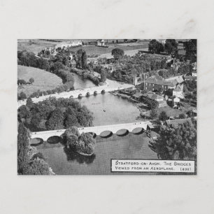 Alte Postkarte - Zwei Brücken, Stratford-upon-Avon