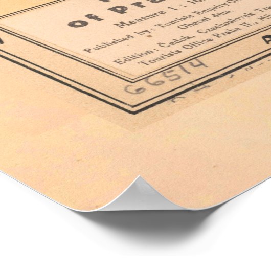 Alte Prager Karte (1925) Poster (Ecke)