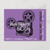 Alte Projektor 60. Geburtstagsparty Save the Date Ankündigungspostkarte (Vorderseite)