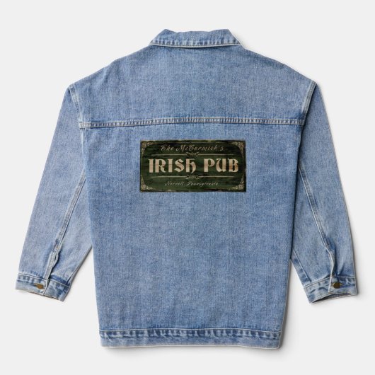 Alte Pub-Schilder, McCormick’s Jeansjacke (Rückseite)