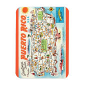 Alte Puerto Rico-Karten-Magnet Magnet (Vertikal)