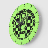 Alte PUNKS Die nie Punk Rock Music Legende Custom Große Wanduhr (Winkel)