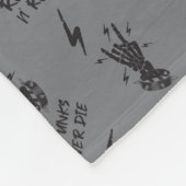 Alte Punks Die nie Skeleton Rock auf gotisch Fleecedecke (Ecke)