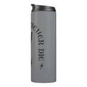 Alte Punks Die nie Skeleton Rock auf gotisch Thermosbecher (Nach rechts gedreht)