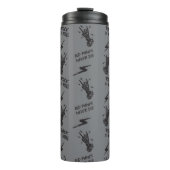 Alte Punks Die nie Skeleton Rock auf gotisch Thermosbecher (Vorderseite)