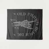 Alte Punks Die nie Skeleton Rock auf gotisch Wandteppich (Vorderseite (Horizontal))