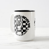 Alte PUNKS die nie Zweifarbige Tasse (Vorderseite Links)