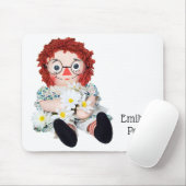 alte Puppe mit Gänsedaunen Mousepad (Mit Mouse)