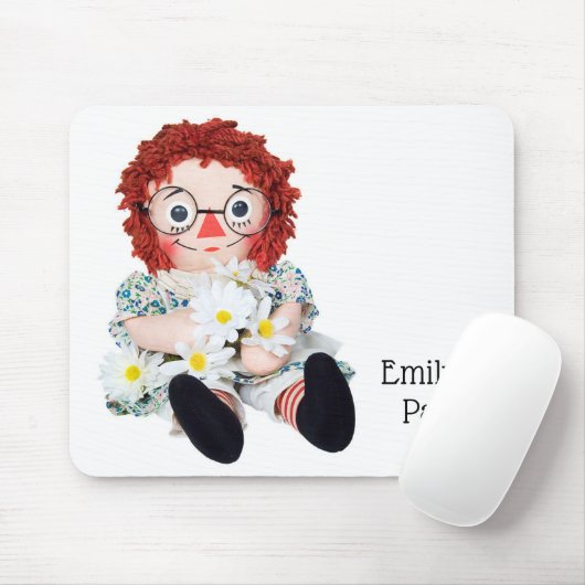 alte Puppe mit Gänsedaunen Mousepad (Mit Mouse)