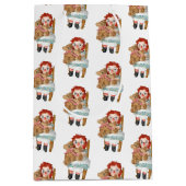 alte Puppe mit Teddybär Mittlere Geschenktüte (Vorderseite)