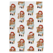 alte Puppe mit Teddybär Mittlere Geschenktüte (Rückseite)