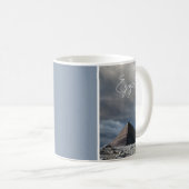 Alte Pyramide mit stürmischem Himmel, Ägypten Kaffeetasse (VorderseiteRechts)