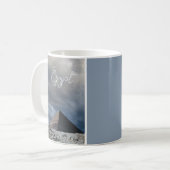 Alte Pyramide mit stürmischem Himmel, Ägypten Kaffeetasse (Vorderseite Links)