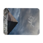 Alte Pyramide mit stürmischem Himmel, Ägypten Magnet (Horizontal)