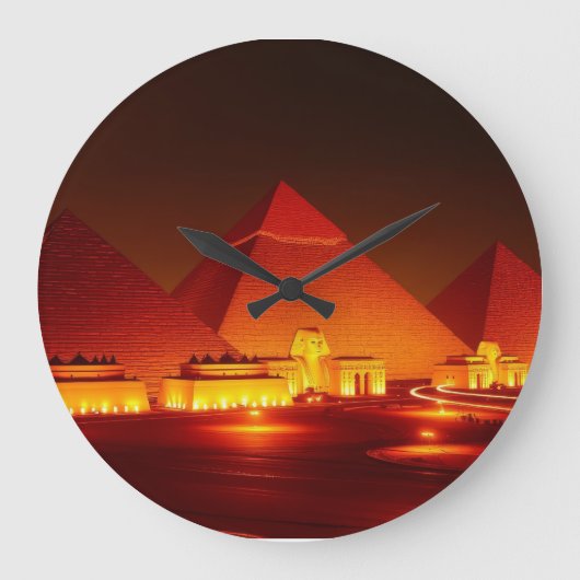 Alte Pyramiden Große Wanduhr (Vorderseite)
