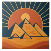 Alte Pyramiden Majestic Keramik Kunst Fliese (Vorderseite)