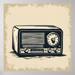 Alte Radioskizze Poster