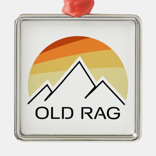 Alte Rag Mountain Retro Ornament Aus Metall (Vorne)
