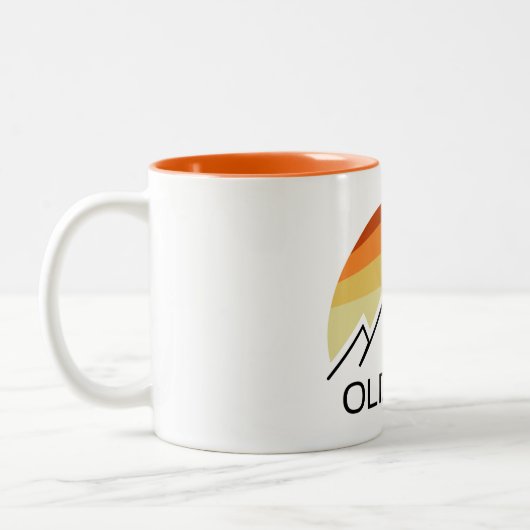 Alte Rag Mountain Retro Zweifarbige Tasse (Links)