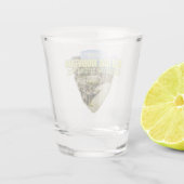 Alte Rag Mtn (Pfeilspitzen) Schnapsglas (Rückseite)