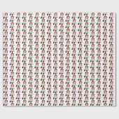 Alte Rag Puppe mit zartem Bouquet Geschenkpapier (Flach)