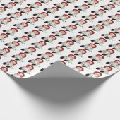 Alte Rag Puppe mit zartem Bouquet Geschenkpapier (Ecke)