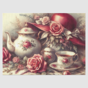 Alte Red Hat Tea Party Seidenpapier