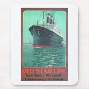 Alte Red Star Line Titanic-Werbung Mousepad