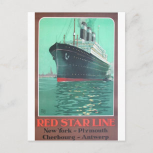 Alte Red Star Line Titanic-Werbung Postkarte