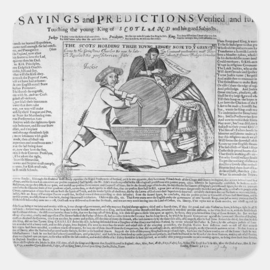 Alte Redewendungen und Vorhersagen Quadratischer Aufkleber (Vorderseite)