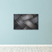 Alte Reifen zum Recycle Leinwanddruck (Insitu (Holzboden))