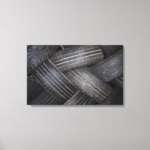 Alte Reifen zum Recycle Leinwanddruck