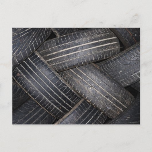 Alte Reifen zum Recycle Postkarte (Vorderseite)