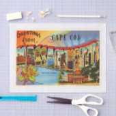 Alte Reise-Andenken Cape Cods #2 Massachusetts MA Seidenpapier (Handwerk)