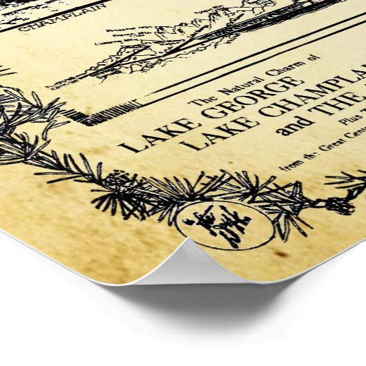 Alte Reiseantrittswerbung Poster (Ecke)