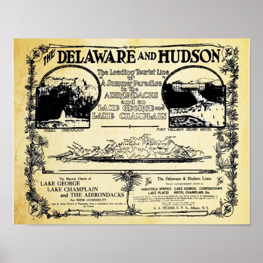 Alte Reiseantrittswerbung Poster (Vorne)