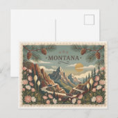 Alte Reisewerbeplakate aus Montana Postkarte (Vorne/Hinten)