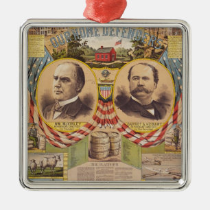 Alte Republikanische Partei Präsidentschaftswahlka Silbernes Ornament