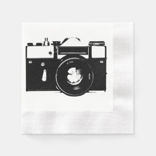 Alte Retro einfarbige SLR-Kamera Serviette