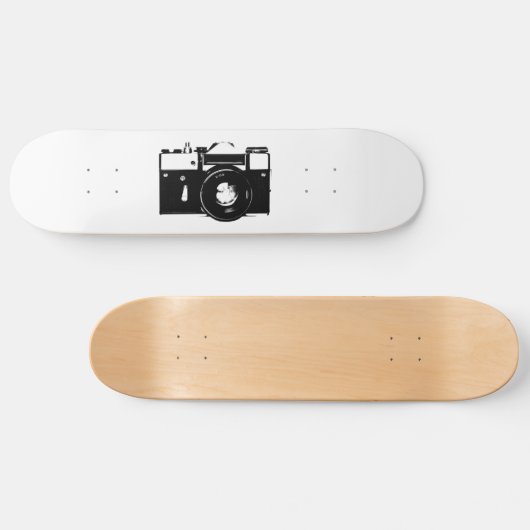 Alte Retro einfarbige SLR-Kamera Skateboard (Horizontal)