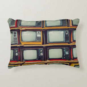 Alte Retro-Fernseher-Leerbildschirm Dekokissen