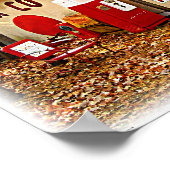 Alte Retro-Gasstation und Soda-Maschine Poster (Ecke)