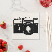 Alte Retro-monochrome SLR-Kamera Serviette (Beispiel)