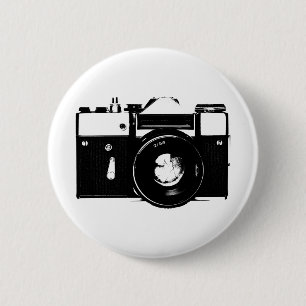 Alte retro monochrome Spiegelreflexkamera Button